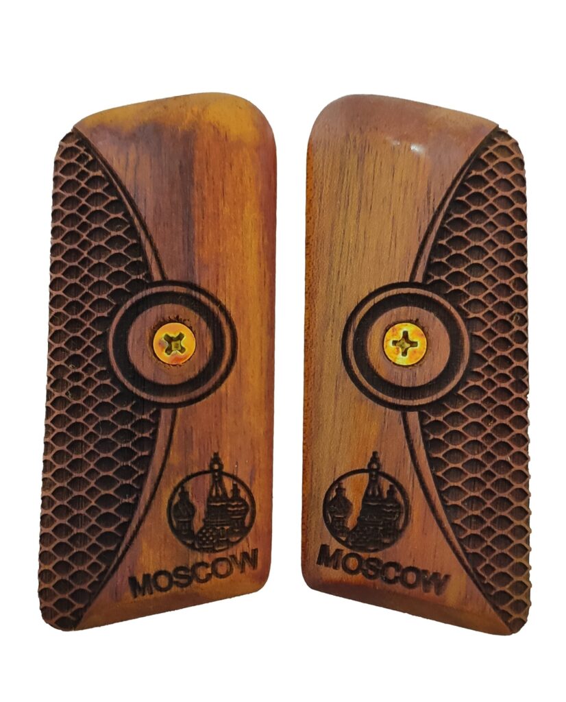 Tokarev TT-33 Beechwood Grips - "MOSCOW" Inscription