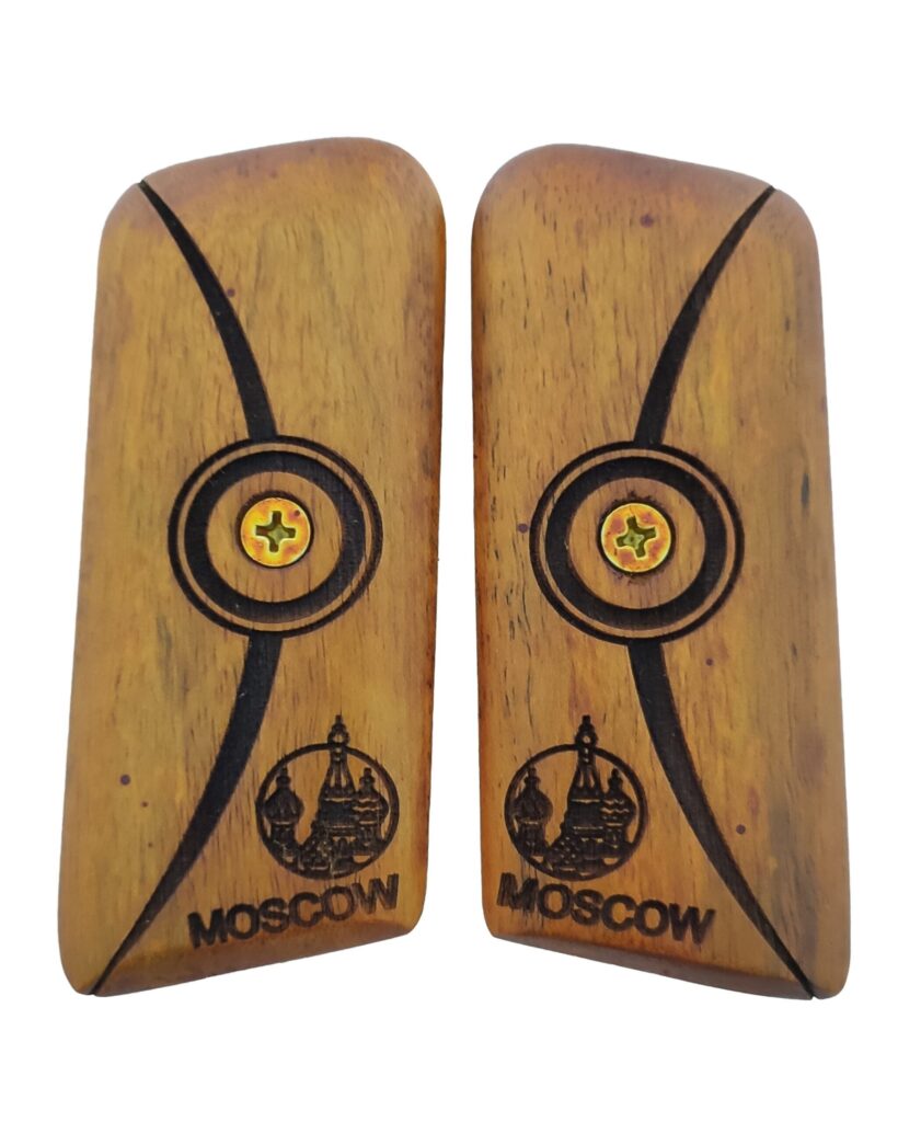 Tokarev TT-33 Beechwood Grips - "MOSCOW" Inscription