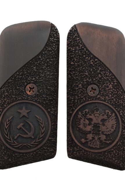 Tokarev TT-33 Beechwood Grips - Soviet & Russian Emblems