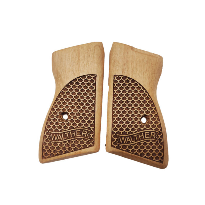 Walther Ppk Beechwood Grips - Honeycomb Pattern