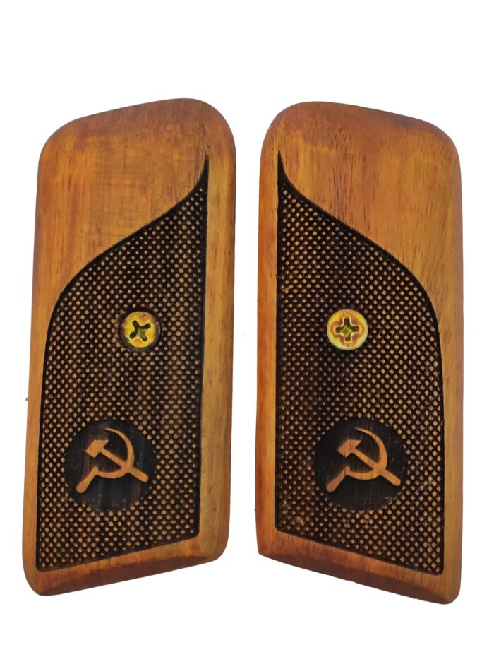 Tokarev Tt-33 Beechwood Grips - Hammer &Amp;Amp; Sickle Emblem