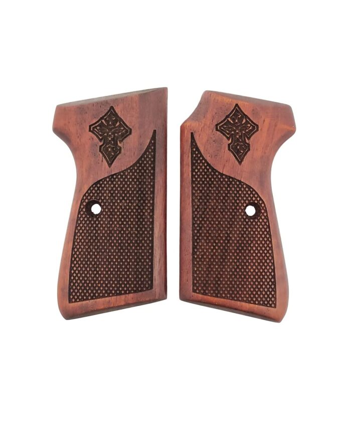 Checkered Grip With Embellished Cross