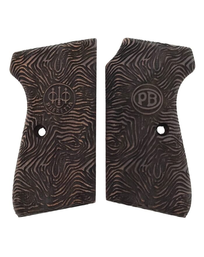 Swirling Woodgrain Pattern With Emblem