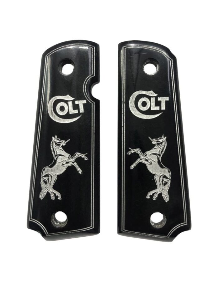 Colt Horse Design - Beech Wood Pistol Grip