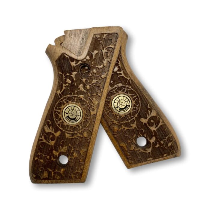 Pt100 Pt101 Decocker Beeach Wood Hand Smooth Grips Handmade Birthday Newyear Sport For Men (Taurus Grips - Ethnic Pattern Brown)