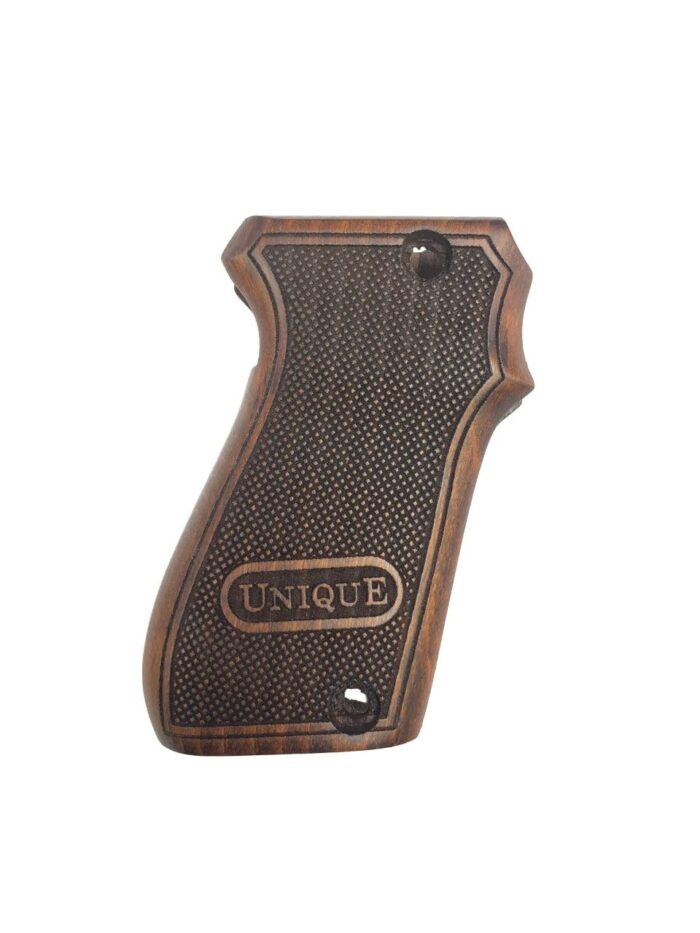 Beech Wood Grip For Unique D Series – Stippled Pattern With &Quot;Unique&Quot; Nameplate - Image 2