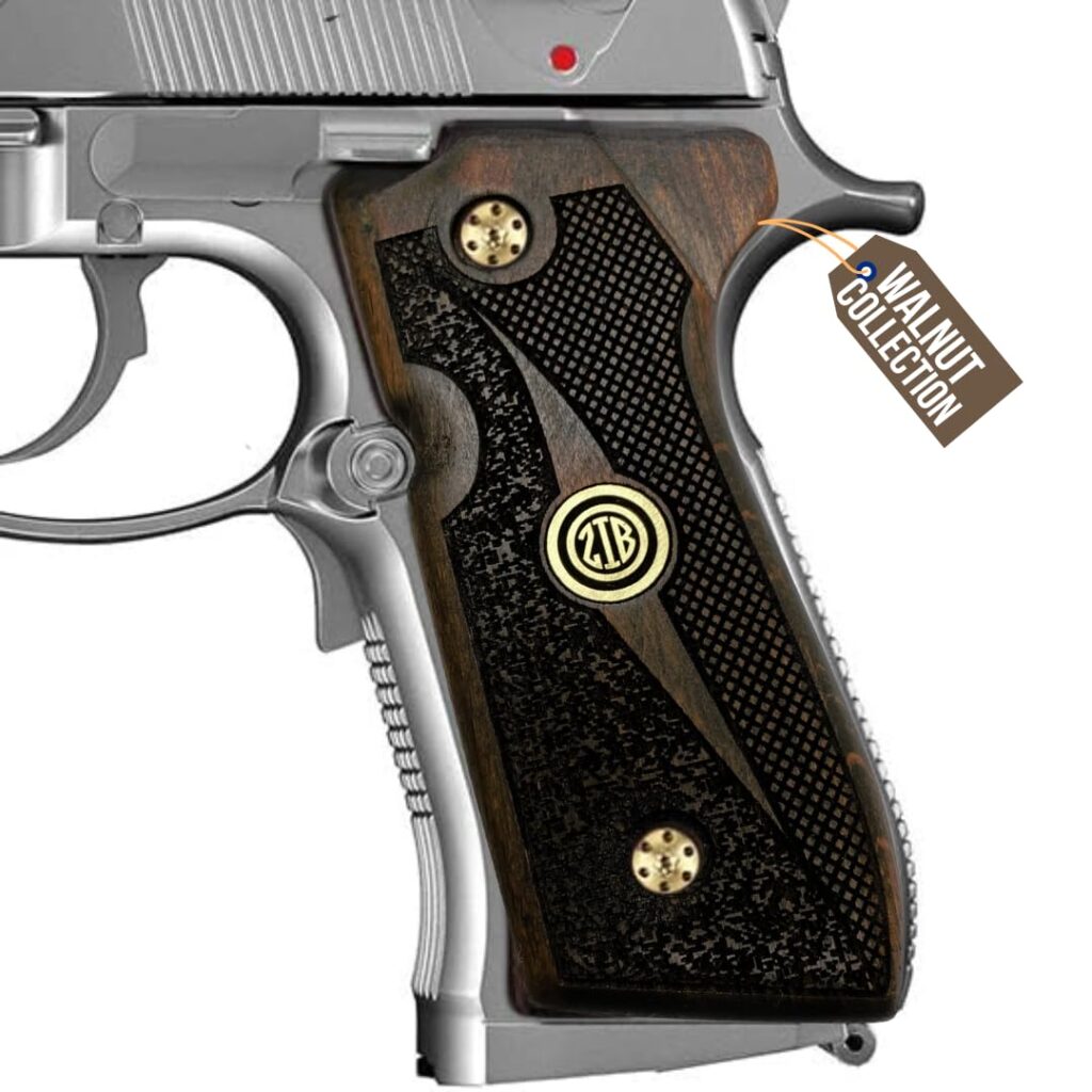 Dual Texture Dynamics Beechwood Grips for Beretta 92