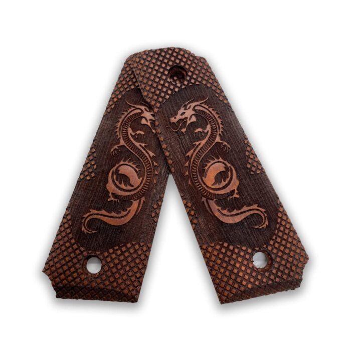 Wood Grips For Ambi Safety Cut 1911 Pistols