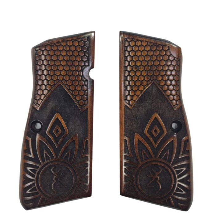 Beechwood Grips With Deer Crest