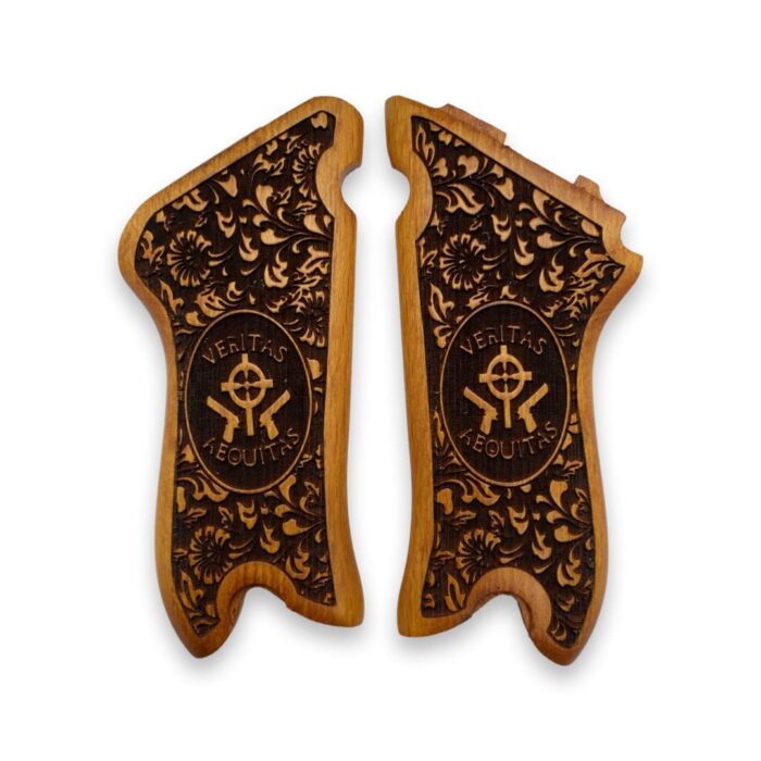 Veritas Aequitas Inscription And Floral Scrollwork