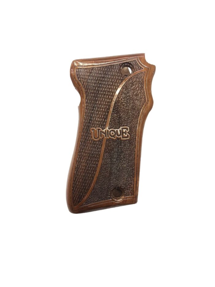 Beech Wood Grip For Unique D Series – Textured Pattern With &Quot;Unique&Quot; Strip - Image 2