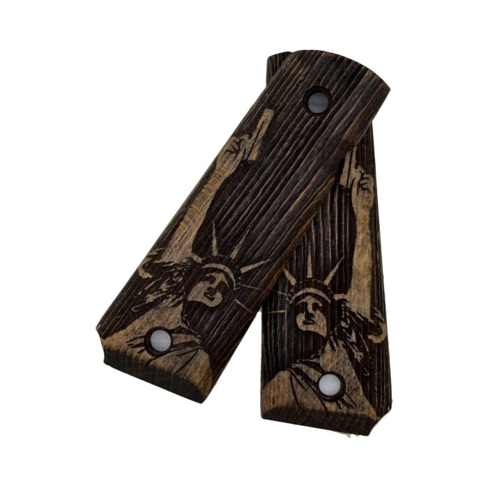 Beech Wood 1911 Grips - Statue Of Liberty Design - Image 4