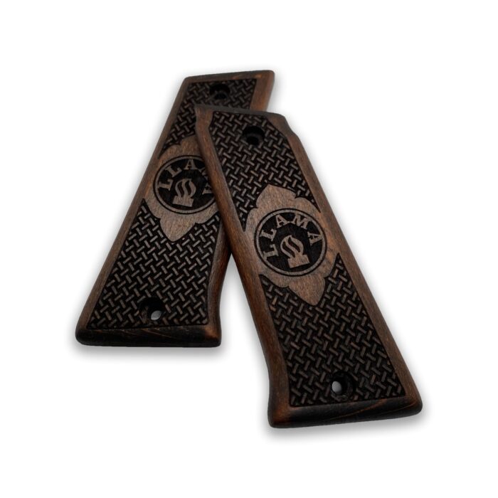 Beech Wood Pistol Grip For Llama 9Mm – Classic Herringbone Texture - Image 2