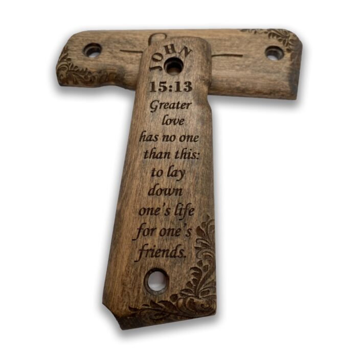 Beech Wood 1911 Grips - Ornamental Floral Pattern - Image 3