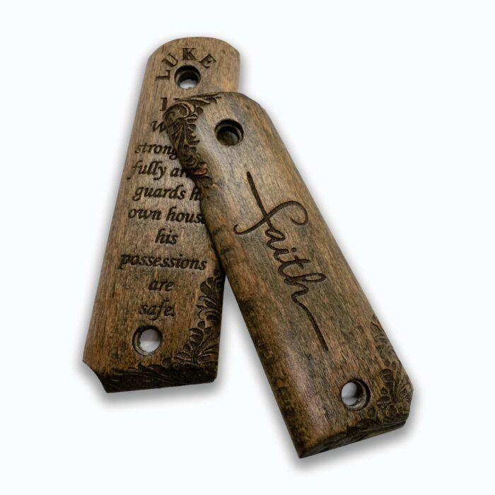 Beech Wood 1911 Grips - Scrollwork Pattern - Image 3