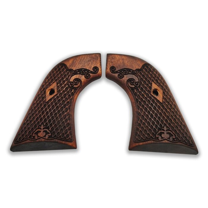 Diamond Checkering, Fleur-De-Lis, And Scrollwork