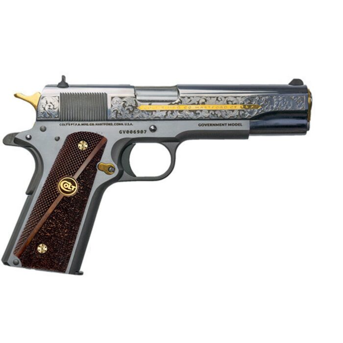 1911 Grips For Full Size: Premium Us Logo Wooden Grips