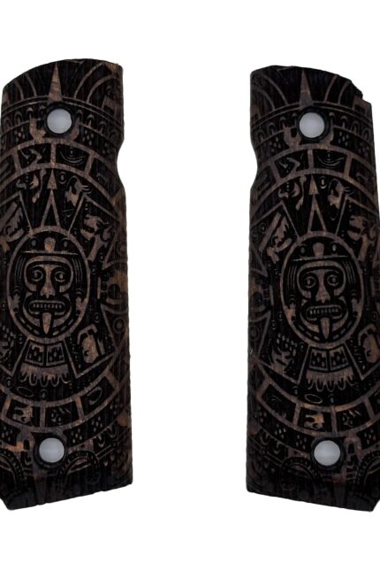 Aztec Calendar Design 1911 Wooden Pistol Grips