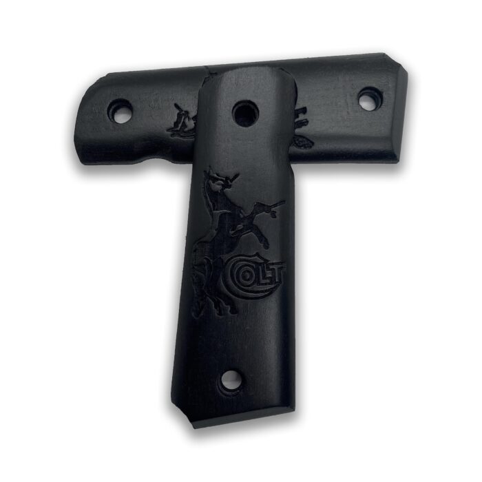 1911 Black Colt Logo Grips With Textured Finish - Image 3