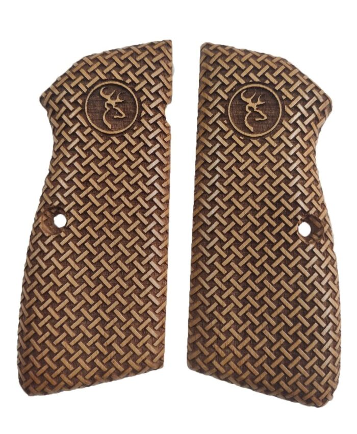 Basketweave And Buck Beechwood Grip
