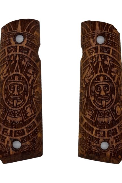 Aztec Calendar Design 1911 Wooden Pistol Grips