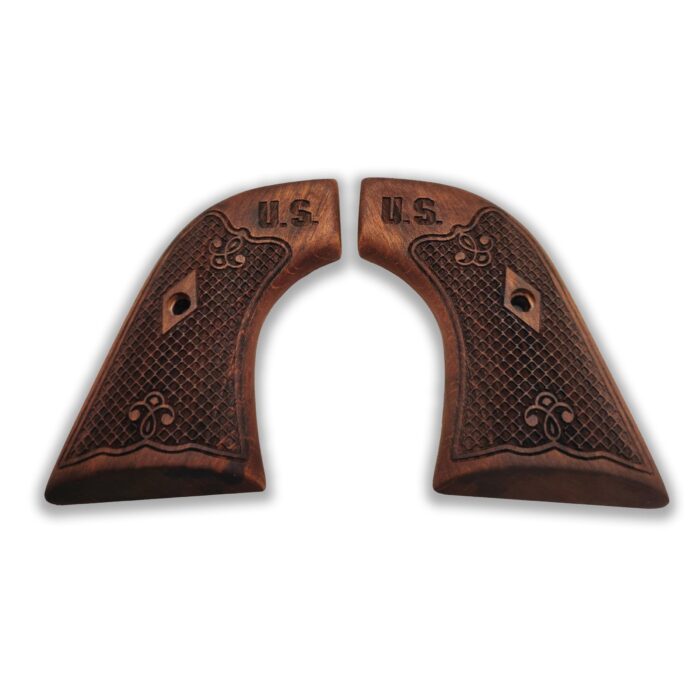 Checkered With Clover Accents - Beech Wood Grips For