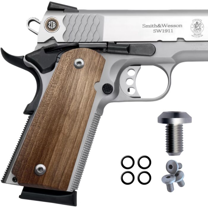 Natural Grain With Hardware - Beech Wood 1911 Grips