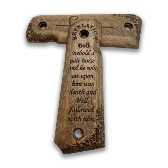 Beech Wood Grips For 1911 – Baroque Scrollwork Design - Image 3