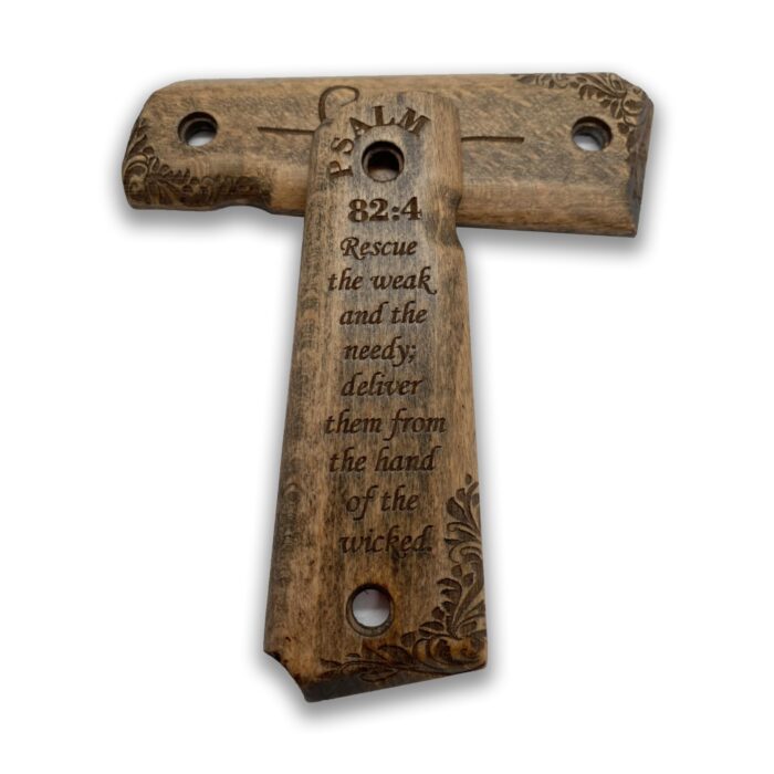 Beech Wood Grips For 1911 – Ornate Scrollwork Design - Image 3