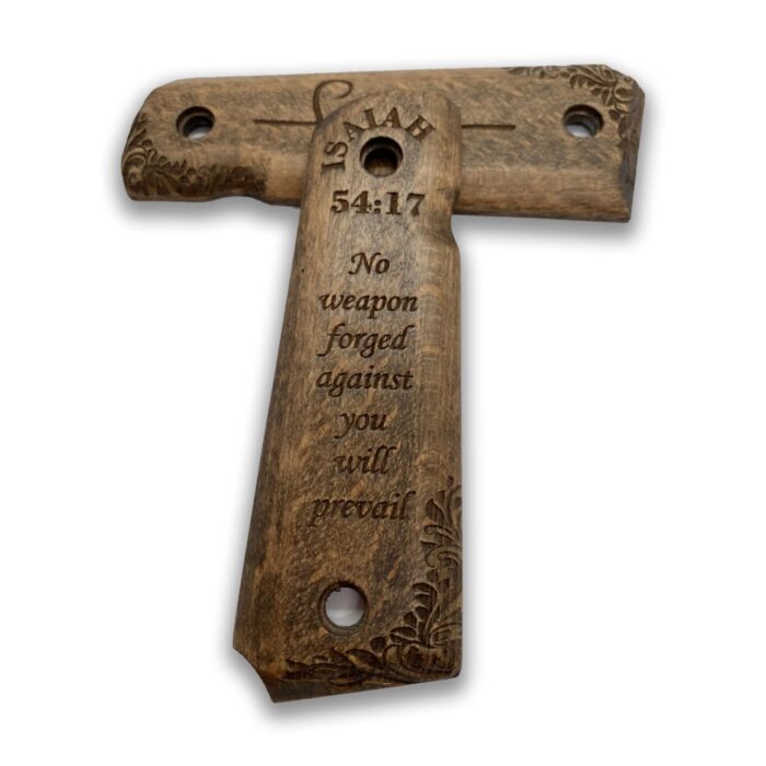 Beech Wood 1911 Grips - Elegant Scrollwork Pattern - Image 3