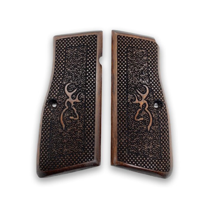Diamond And Vine Beechwood Grip : Transform Your Browning Hi-Power With Elegance