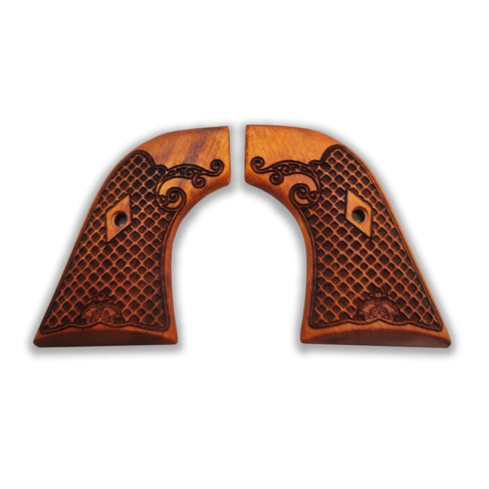 Checkered With Scrollwork Accents - Ruger Wrangler