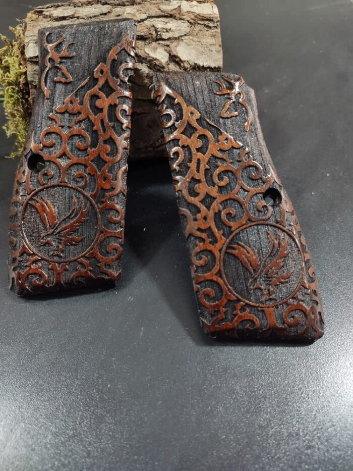 Browning Hi Power Empuñadura Pistol Grip Handmade From Walnut Wood Ars.082