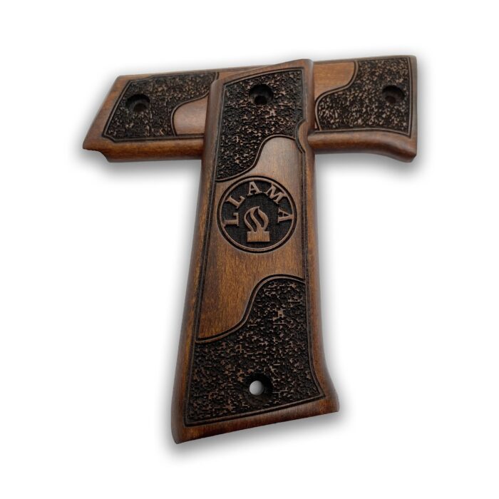 Beech Wood Pistol Grip For Llama 9Mm – Speckled Texture &Amp; Central Emblem - Image 2