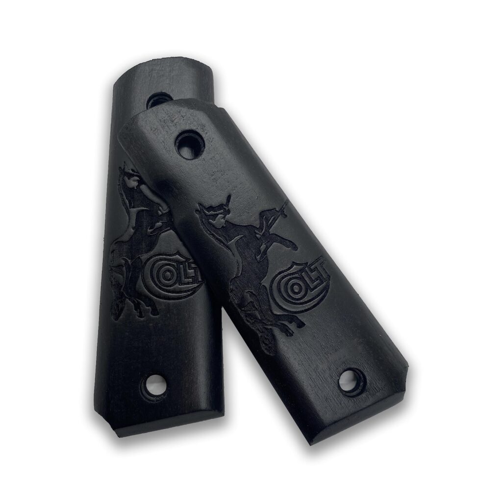 1911 Black Colt Logo Grips with Textured Finish