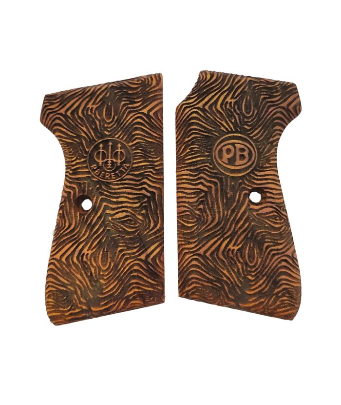 Wavy Grain Beechwood Grips For Beretta 51/52 : Superior Grip And Timeless Beauty