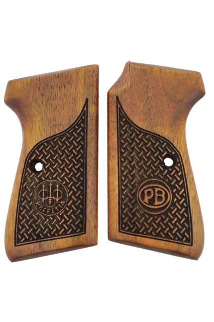 Classic Herringbone Beechwood Grips for Beretta 51/52 : Ultimate Grip and Timeless Style