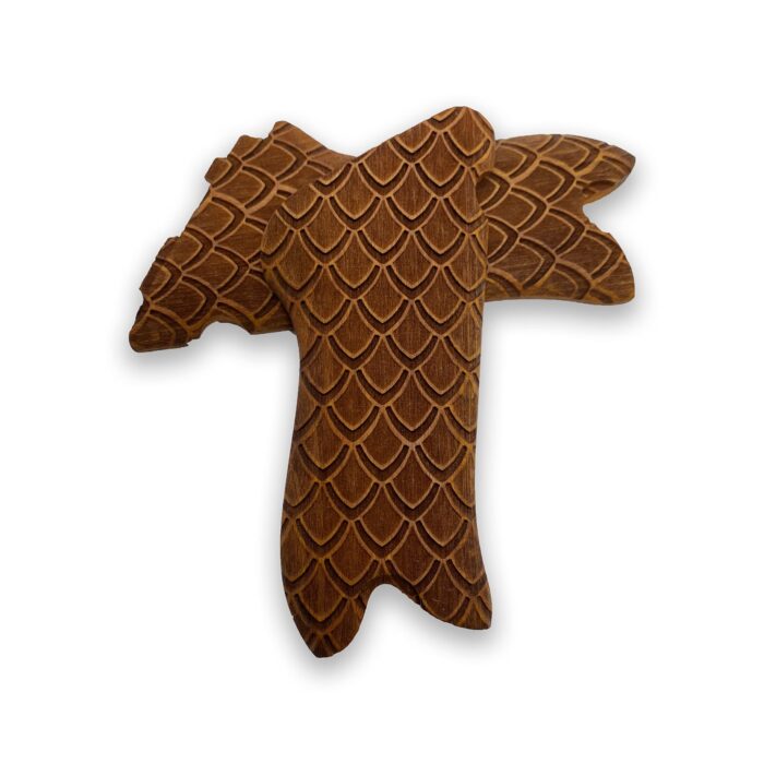 Beech Wood Pistol Grip For Luger P08 - Scalloped Scales Pattern - Image 3