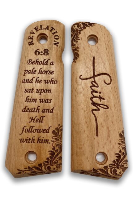 Engraved Floral Pattern with Revelation 6:8
