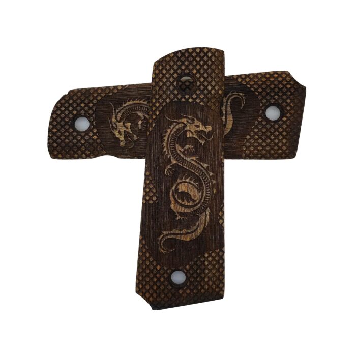 Wood Grips For Ambi Safety Cut 1911 Pistols