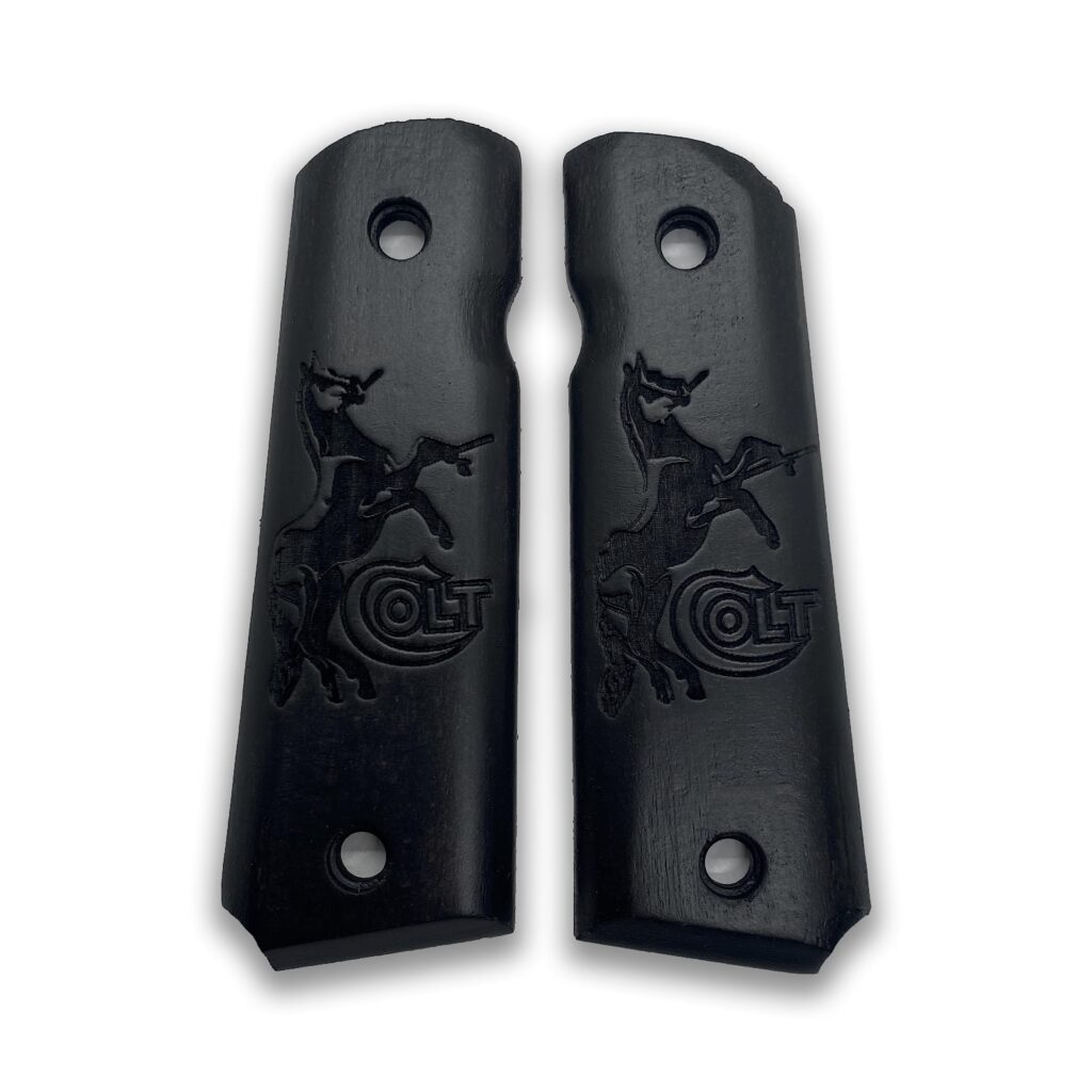 1911 Black Colt Logo Grips with Textured Finish