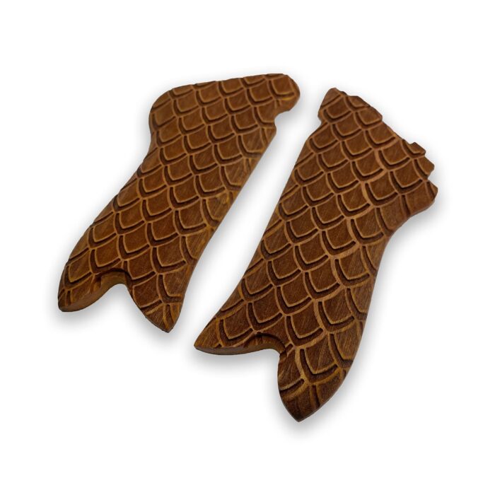 Beech Wood Pistol Grip For Luger P08 - Scalloped Scales Pattern - Image 4