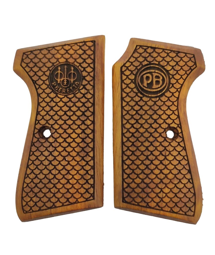 Fishscale Beechwood Grips for Beretta 51/52 : Unleash Superior Style and Performance