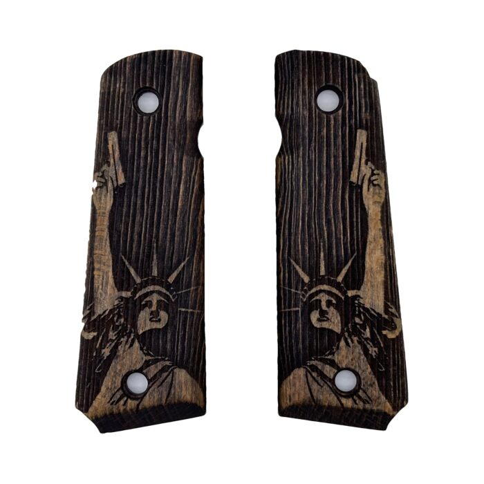 Statue Of Liberty Design 1911 Wooden Pistol Grips