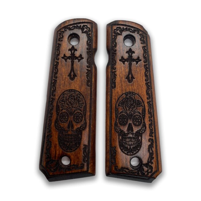 Full Size 1911 (Government/Commander) Walnut Pistol Grip Handmade From Walnut Wood Ars.02