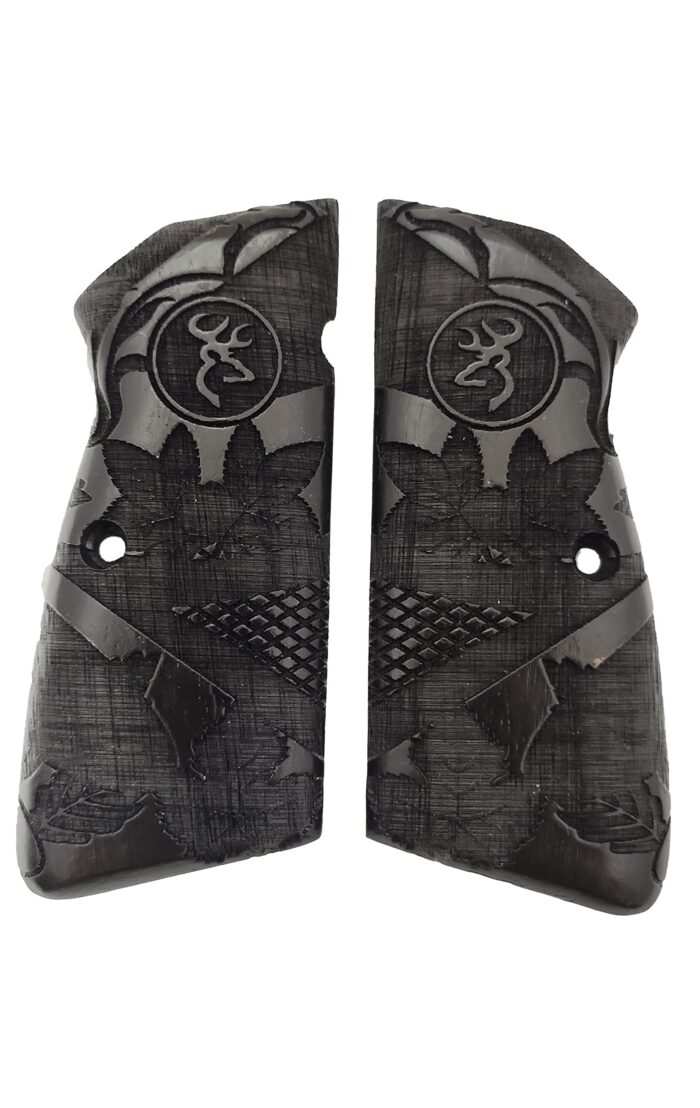 Stag Emblem, Leaves &Amp;Amp; Crosshatch Pattern