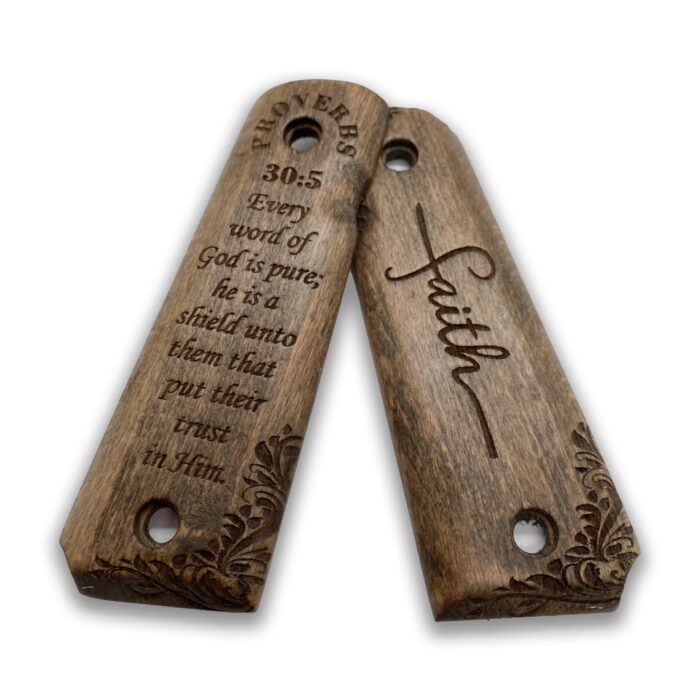 Beech Wood 1911 Grips - Floral Pattern - Image 4