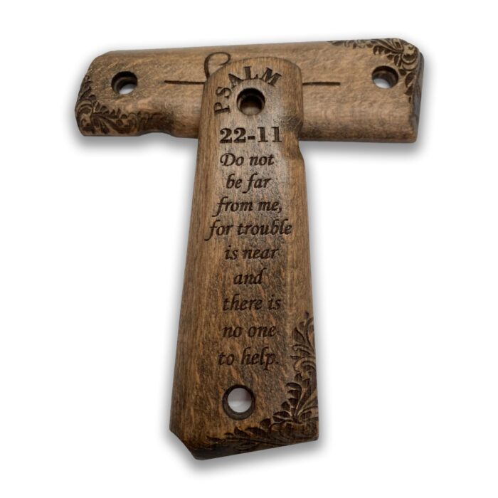 Beech Wood Grips For 1911 – Scrollwork And Leaf Border - Image 3