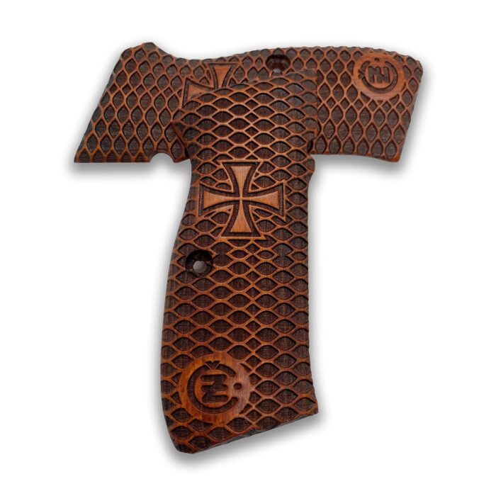 Crusader Honeycomb Wooden Grip : Superior Beechwood For Your 1911 - Image 3