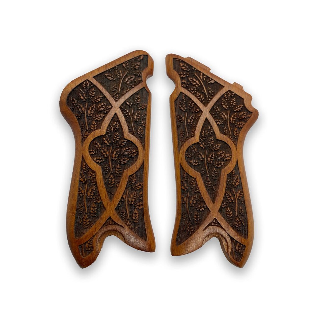 Classic Fleur Series - Luger P08 Grip with Superior Beechwood Elegance